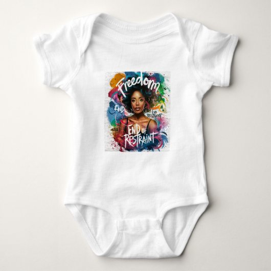 Juneteenth Afro gekleurd 19 juni Romper (Voorkant)
