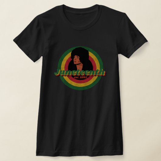 Juneteenth | Afro Haar | Retro | T-shirt (Laagn)