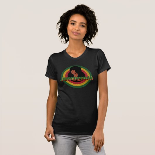 Juneteenth | Afro Haar | Retro | T-shirt (Voorkant volledig)