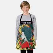 Juneteenth Afro Haar Vrouwen 1865 Emancipatie Pop Schort (Gedragen)