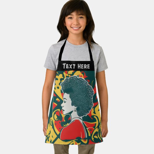 Juneteenth Afro Haar Vrouwen 1865 Emancipatie Pop Schort (Insitu)