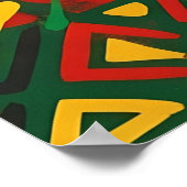 Juneteenth Afro-vrouw, Melanine Zwarte Meisje Poster (Hoek)