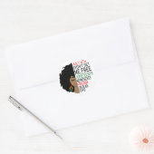 Juneteenth Afro Woman Black Girl Ronde Sticker (Envelop)
