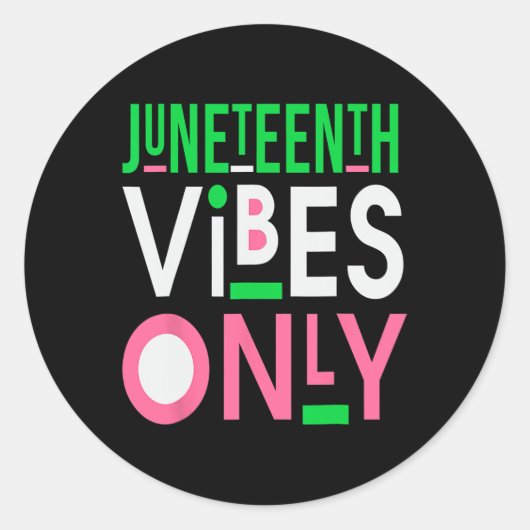 Juneteenth Aka 1865 Onafhankelijkheid Juneteenth V Ronde Sticker (Voorkant)