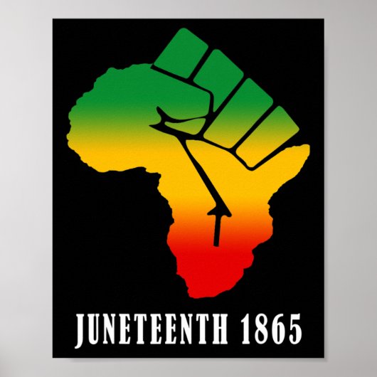 Juneteenth Ancestors Black African Map Amerikaanse Poster (Voorkant)