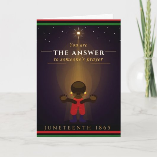 Juneteenth Antwoord Kaart (Voorkant)
