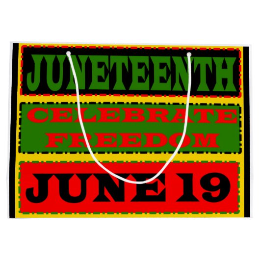 Juneteenth Bag Groot Cadeauzakje (Achterkant)