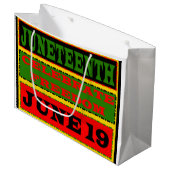 Juneteenth Bag Groot Cadeauzakje (Voorkant Gekanteld)