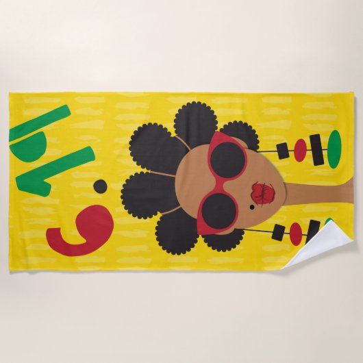 Juneteenth Beach Towel Strandlaken (Voorkant)
