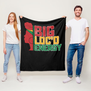 Juneteenth Big Locd Energy Black Freedom Fleece Deken