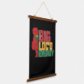 Juneteenth Big Locd Energy Black Freedom Hangend Wandkleed (Gebogen)