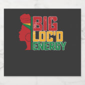 Juneteenth Big Locd Energy Black Freedom Sparkling Wijnetiket (Enkel label)