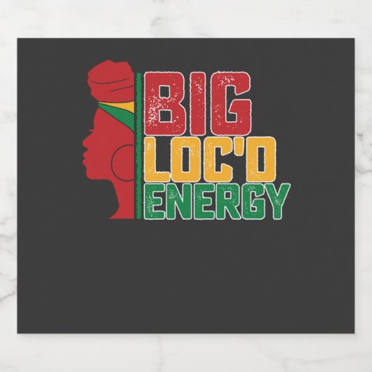 Juneteenth Big Locd Energy Black Freedom Sparkling Wijnetiket (Enkel label)