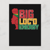 Juneteenth Big Locd Energy Black Freedom Uitnodiging Briefkaart (Voorkant)