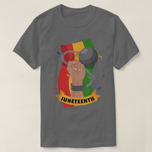 Juneteenth Black African American Celebrating Free T-shirt (Design voorkant)