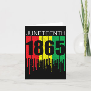 Juneteenth Black African American Flag Freedom Vin Kaart