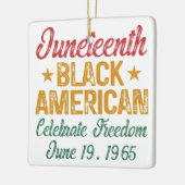 Juneteenth Black American Celebrate Freedom Cool Keramisch Ornament (Links)