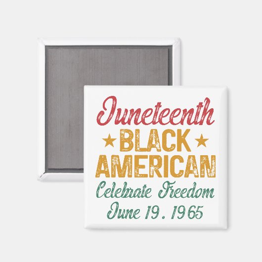 Juneteenth Black American Celebrate Freedom Cool Magneet (Voorkant / Achterkant)