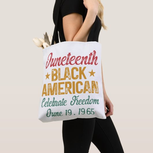 Juneteenth Black American Celebrate Freedom Cool Tote Bag (Dichtbij)