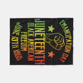 Juneteenth Black American Freedom June 19th Emanci Fleece Deken (Voorkant (Horizontaal))