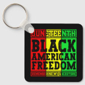 Juneteenth Black American Freedom Remembering Cool Sleutelhanger (Voorkant)