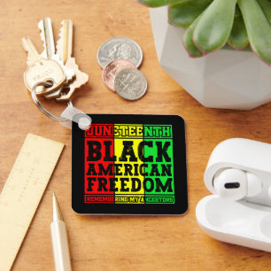 Juneteenth Black American Freedom Remembering Cool Sleutelhanger