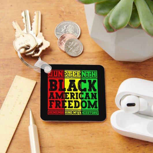 Juneteenth Black American Freedom Remembering Cool Sleutelhanger (Bureau)
