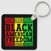 Juneteenth Black American Freedom Remembering Cool Sleutelhanger (Achterkant)