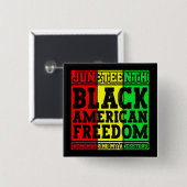 Juneteenth Black American Freedom Remembering Cool Vierkante Button 5,1 Cm (Voorkant /achterkant)