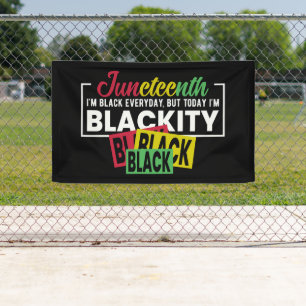 Juneteenth Black elke dag, maar vandaag ben ik zwa Spandoek