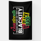 Juneteenth Black elke dag, maar vandaag ben ik zwa Spandoek (Verticaal)