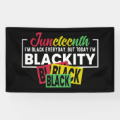 Juneteenth Black elke dag, maar vandaag ben ik zwa Spandoek (Horizontaal)