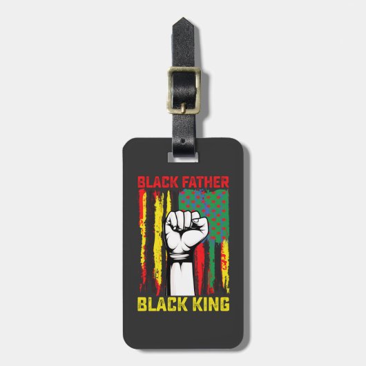 Juneteenth Black Father Day Dad King Celebrating F Bagagelabel (Voorkant verticaal)