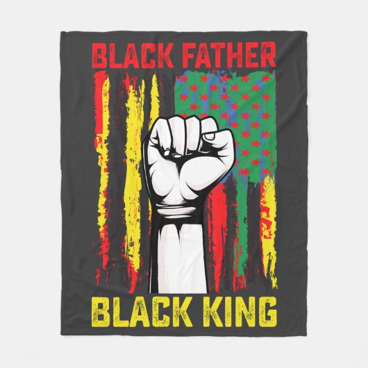 Juneteenth Black Father Day Dad King Celebrating F Fleece Deken (Voorkant)