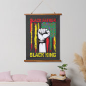 Juneteenth Black Father Day Dad King Celebrating F Hangend Wandkleed (Slaapkamer)