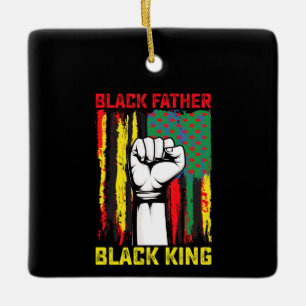 Juneteenth Black Father Day Dad King Celebrating F Keramisch Ornament