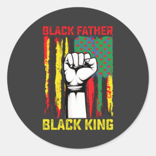 Juneteenth Black Father Day Dad King Celebrating F Ronde Sticker