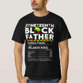 Juneteenth Black Father Nutrition Facts T-shirt (Voorkant)