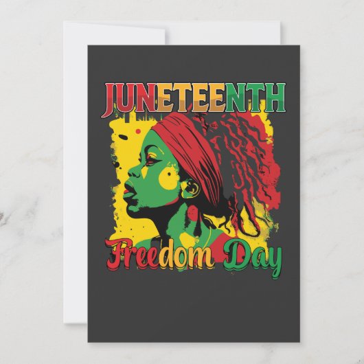 Juneteenth Black Freedom Day 1865 Loc Kaart (Voorkant)