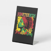 Juneteenth Black Freedom Day 1865 Loc Reclamebord Met Voetstuk (Voorkant)