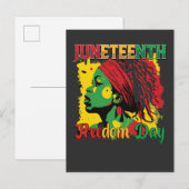 Juneteenth Black Freedom Day 1865 Loc Uitnodiging Briefkaart (Voorkant / Achterkant)