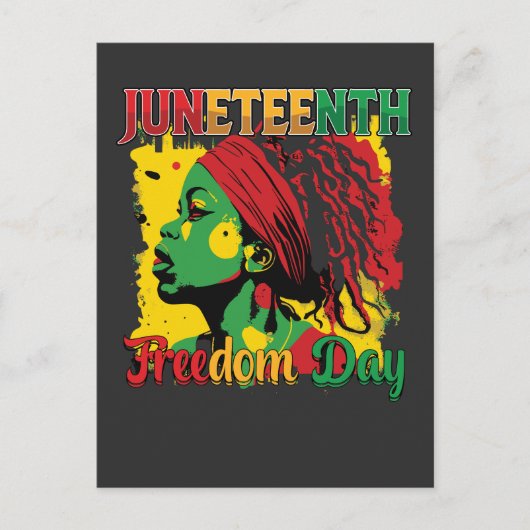 Juneteenth Black Freedom Day 1865 Loc Uitnodiging Briefkaart (Voorkant)