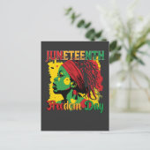 Juneteenth Black Freedom Day 1865 Loc Uitnodiging Briefkaart (Staand voorkant)