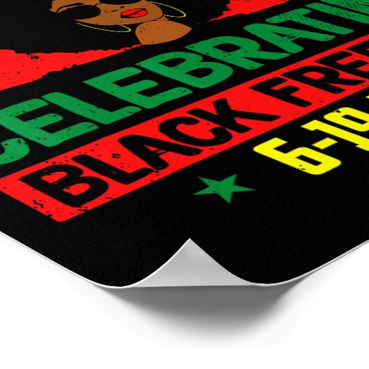 Juneteenth Black Freedom Geschiedenis Amerikaans A Poster (Hoek)