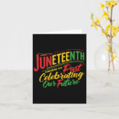 Juneteenth Black Het verleden eren Ons vieren Kaart (Gele Bloem)