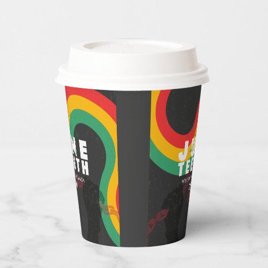 Juneteenth Black History 1865 Vrijheidsviering Papieren Bekers (Links)