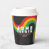 Juneteenth Black History 1865 Vrijheidsviering Papieren Bekers (Achterkant)