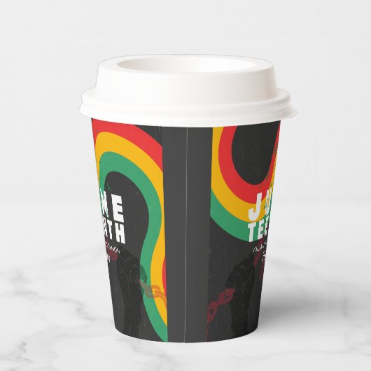 Juneteenth Black History 1865 Vrijheidsviering Papieren Bekers (Rechts)