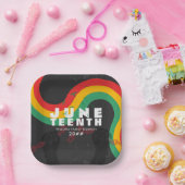 Juneteenth Black History 1865 Vrijheidsviering Papieren Bordje (Feest)