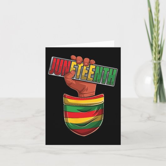 Juneteenth Black History Afro American African Fre Kaart (Voorkant)